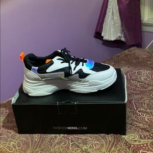 Police Car Black sneakers from Fashion nova
